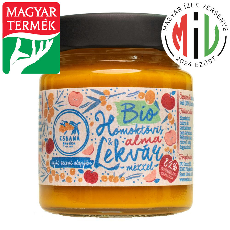 Bio homoktövis alma lekvár mézzel 190g